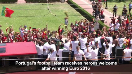 Heroes welcome in Lisbon for Portugal players after Euro title