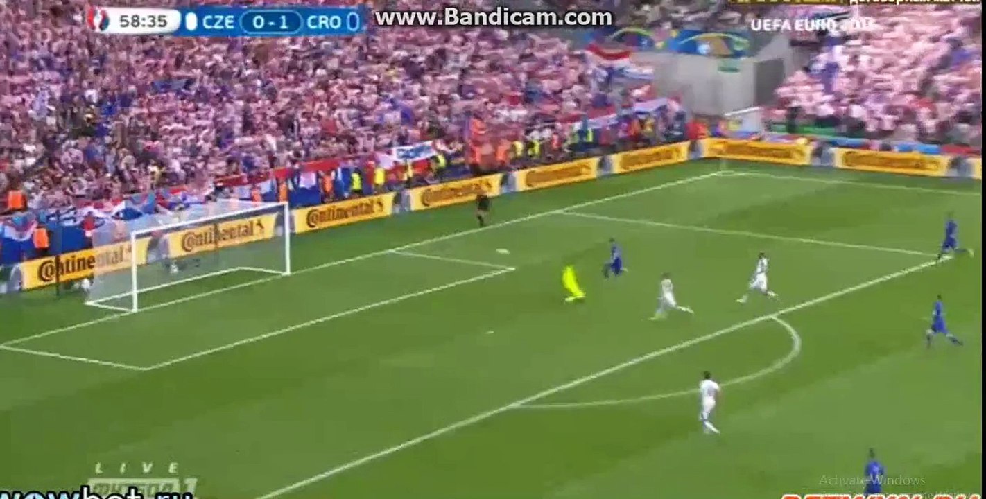 But de Ivan Rakitic République tchèque 0-2 Croatie EURO 2016 -17.06.2016