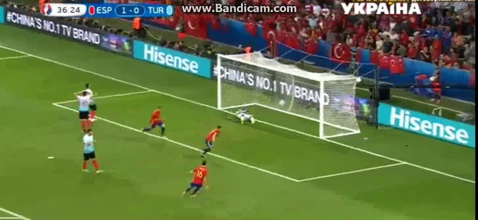 But de Nolito  Espagne 2-0 Turquie Euro 2016 17.06.2016 Goal Spain vs Turkey