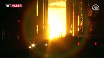 'Manhattanhenge' gün batımı