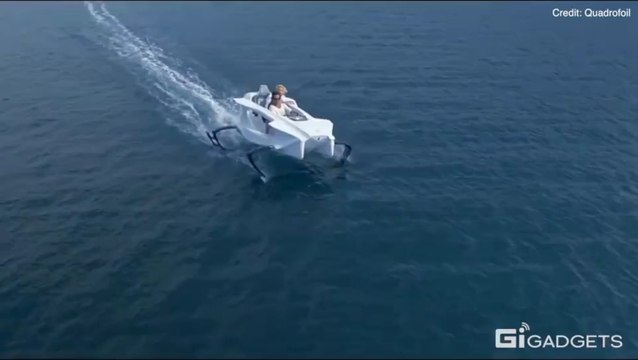 Un véhicule qui vous permet de voler au dessus de l'eau : Quadrofoil