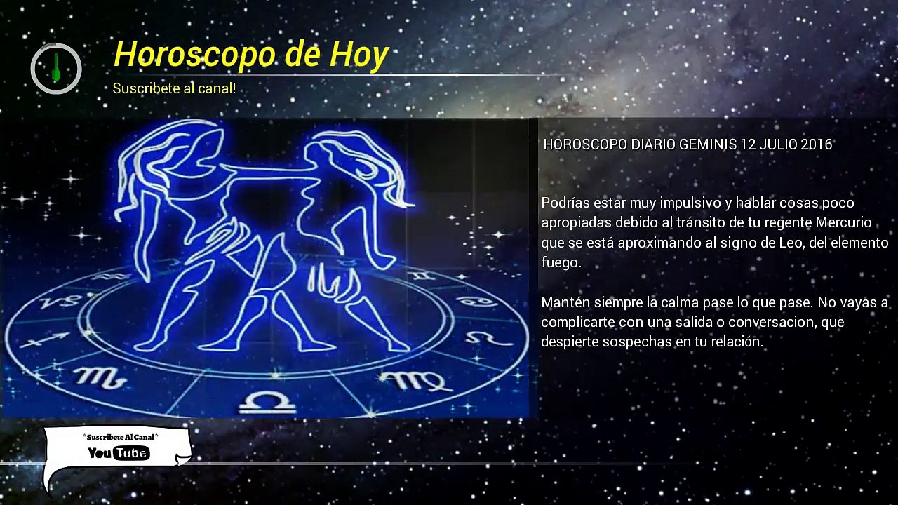 Horoscopo de Geminis 12 Julio 2016