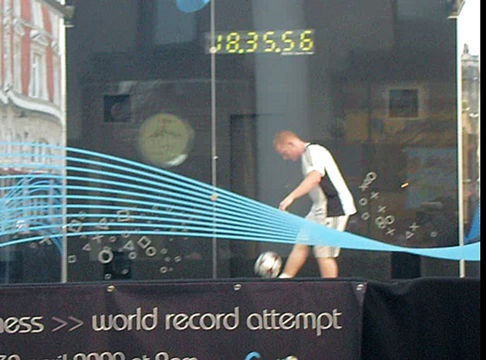 Dan Magness doing kick ups for 24 hours - World Record