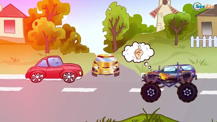 Мультфильмы для детей Гоночные Машинки, Грузовик и Монстр Трак | Гонки в горах Мультики про машинки