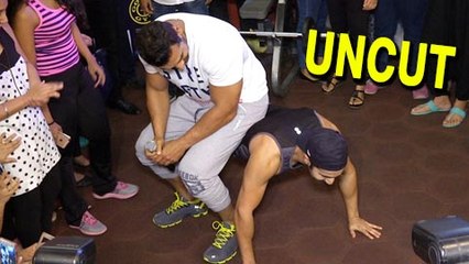 Varun Dhawan And John Abraham HOT Workout With Female Journalists | Full Event UNCUT