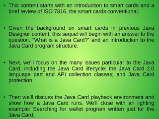 Know more about Java card 2.0