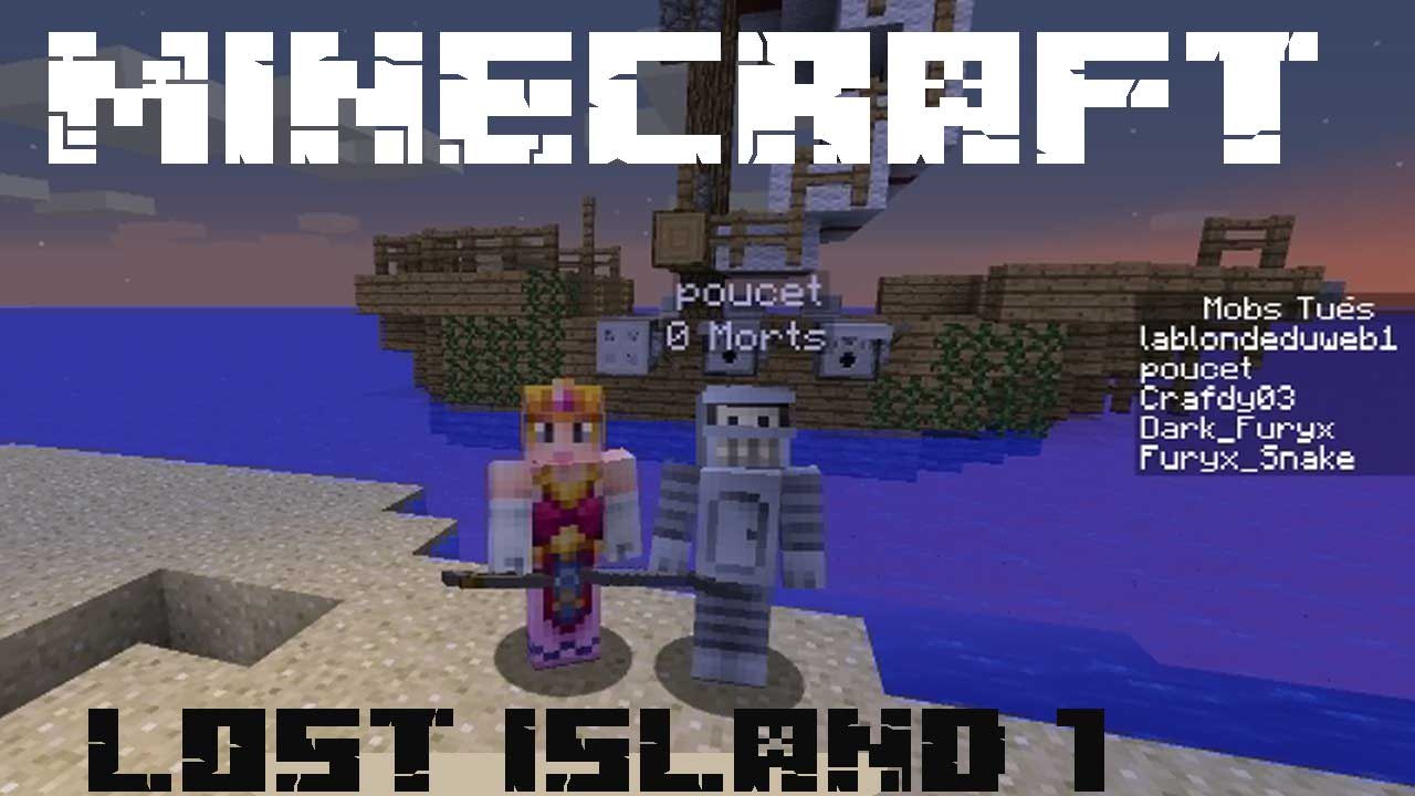 Je joue sur une super map aventure dans Minecraft :  lost island épisode 1