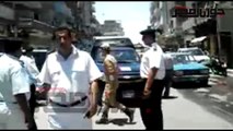 رئيس حى الاربعين بالسويس يقود حملة لإزالة  الاشغالات بشارع احمد عرابى