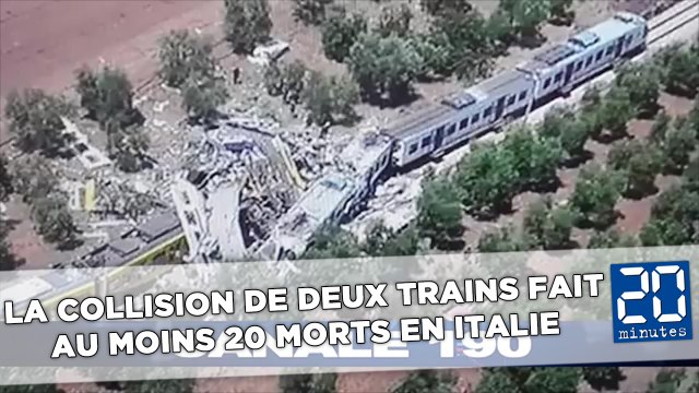 La collision de deux trains fait au moins 10 morts en Italie