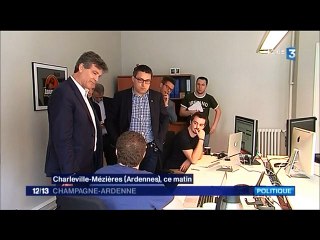 11 07 16 fr3 champagne ardenne 12/13 Arnaud Montebourg invité par Christophe Léonard dans les Ardennes