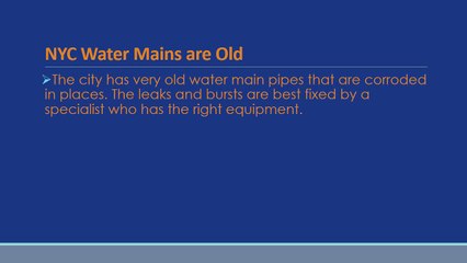6 Things you Need to Know about NY Water Main