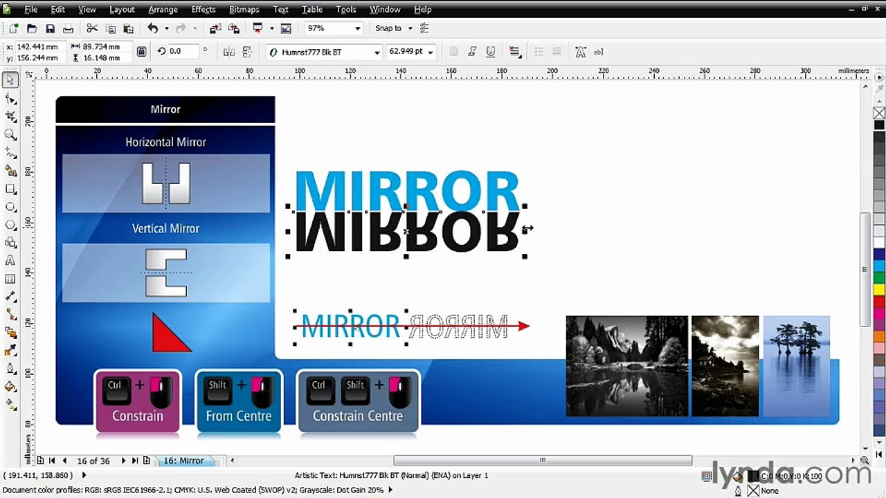 [Corel Draw 6 Essential Training] 05.05. Mirroring objects