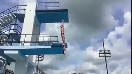 Cuba:Plataforma de Trampolín se rompe en pleno clavado sincronizado