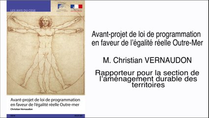 Avant-projet de loi de programmation en faveur de l’égalité réelle Outre-mer - cese