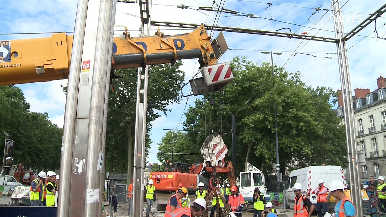 Chantier impressionnant pour le tramway nantais