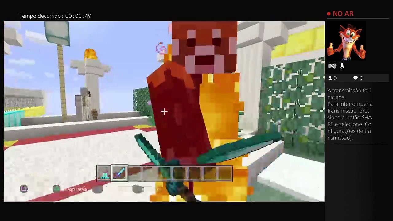 Transmissão Do cel minecraft