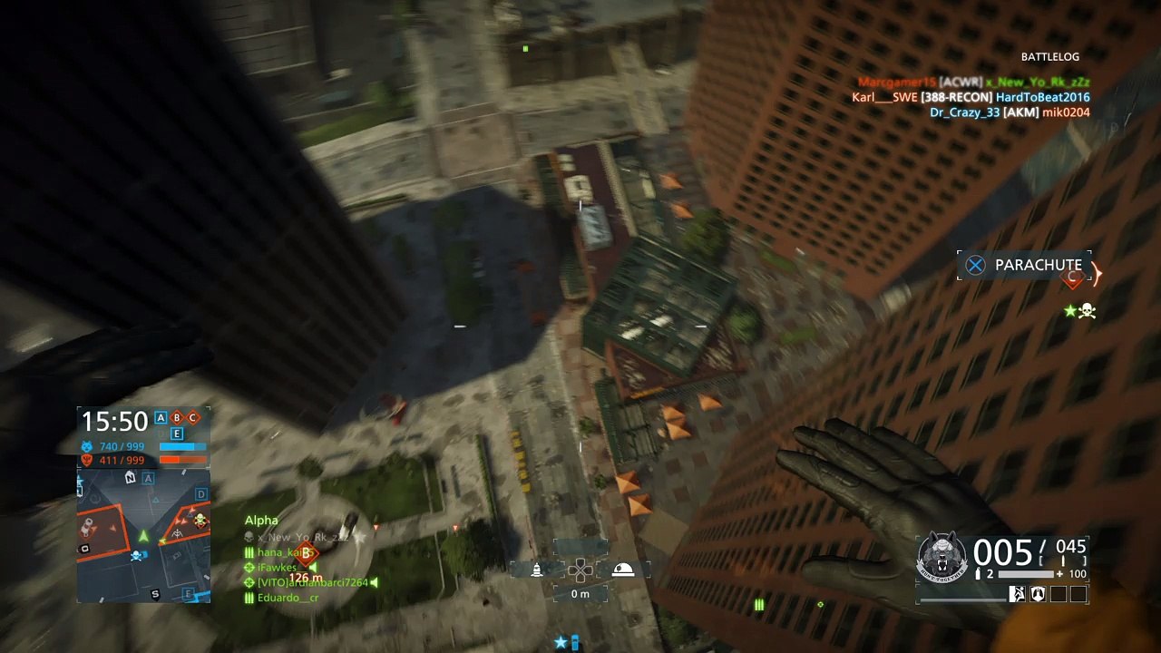 Battlefield Hardline 3 feed on screen