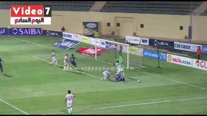 بالفيديو.. شمامة يتعادل للشرطة أمام الزمالك من ركلة جزاء فى الدقيقة 44