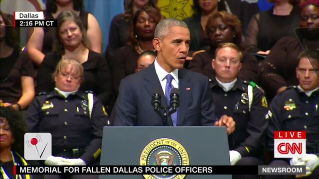 President Obama Remembers Fallen Police Officers at Dallas Memorial Service