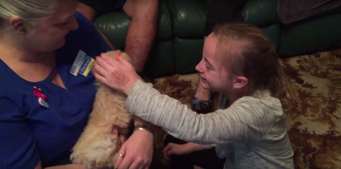 Little Girl Gifted Tiniest Pup And Is Overcome With Emotions