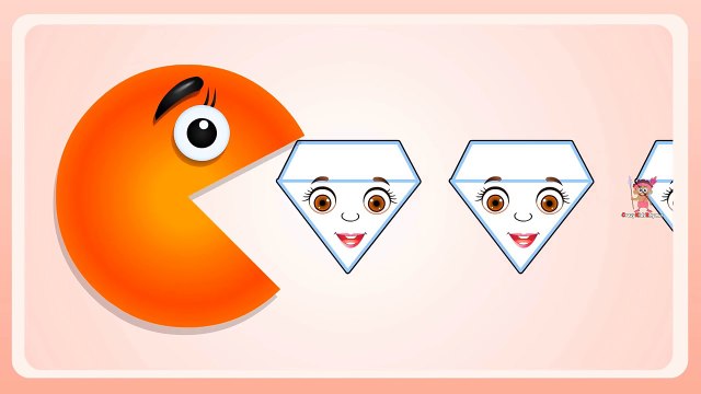 Shapes for Children to Learn with Packman Cartoon - Shapes for Kids to Learn - Kids Learning Videos