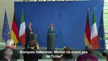 Banques italiennes: Merkel ne craint pas de 