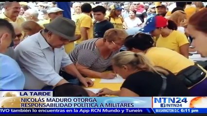 “Maduro prácticamente le está entregando a las Fuerzas Armadas el Gobierno" de Venezuela: diputado Julio Borges