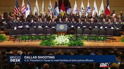Obama in Texas to meet families of slain police officers