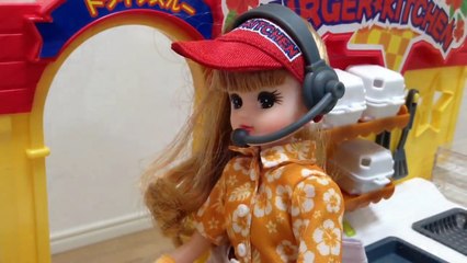 リカちゃん ドライブスルー できたてハンバーガーキッチン / Licca-chan Doll Burger Shop Kitchen Toy