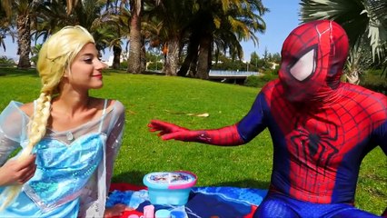 Spiderman vs Joker vs Frozen Elsa Background Superhero Spiderman Poisoned Ying Movye Real bodice