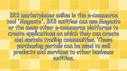 B2B Enterprise E-Commerce - All About Building a Marketplace