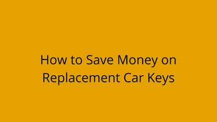 Car Key Cutting Transponder in New Castle, IN