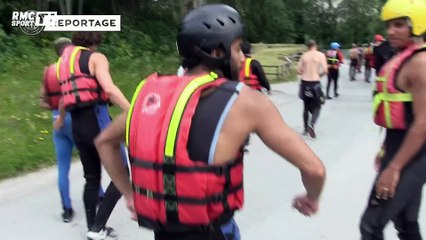 Les joueurs du Paris Saint-Germain en mode rafting