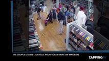 Un couple utilise leur fille pour voler dans un magasin, la vidéo choc !