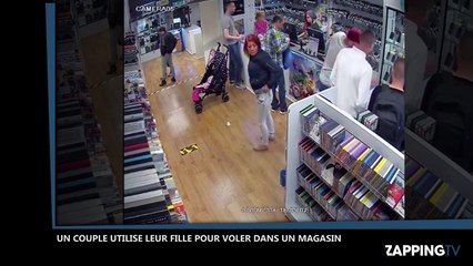 Un couple utilise leur fille pour voler dans un magasin, la vidéo choc !