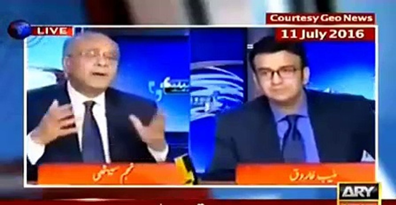 Sami Ibraheem exposed Nawaz Sharif policy about Kashmir by playing Najam Sethi's clips