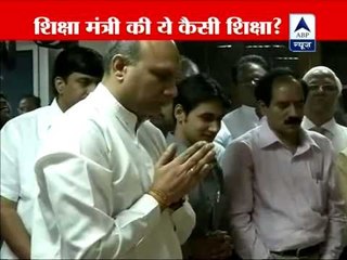New HRD minister Pallam Raju takes charge