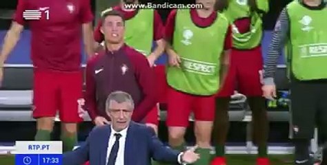 Os minutos finais da Final do Europeu 2016, vividos por Fernando Santos, Cristiano Ronaldo e pela restante equipa. LINDO!!!!