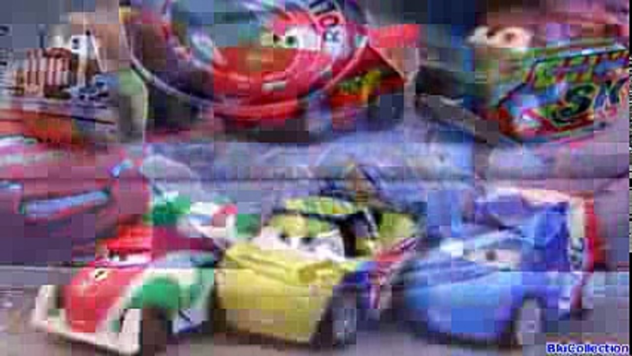 Cars 2 Micro Drifters Lightning McQueen, Raoul Caroule, Nigel Gearsley, Mater Disney Speedway Track