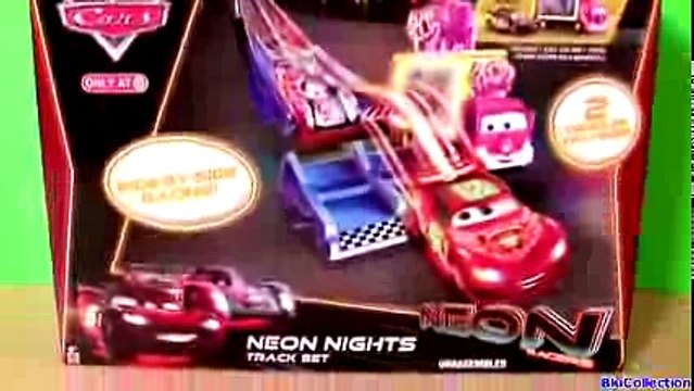 Cars 2 Neon Racers Track Set 2014 Neon Nights Taia Decotura Metallic Lightning McQueen Disney Pixar