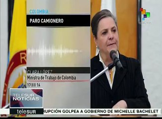 Gobierno colombiano llama a los camioneros en paro a respetar la ley
