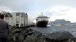 2011 09 15 MS Nordlys brinner (Norge/Norway), Fire on the norwegian ship in Alesund