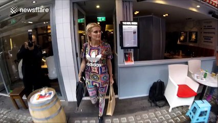 Ashley James and Charlotte de Carle attend the Real Greek book launch