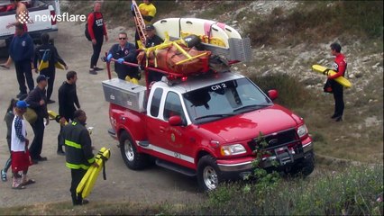 Man rescued after falling into cave