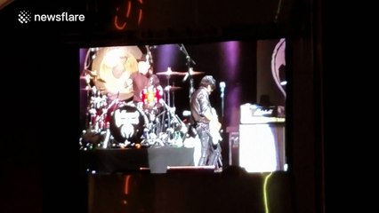 Joe Perry leaves stage after becoming ill during concert