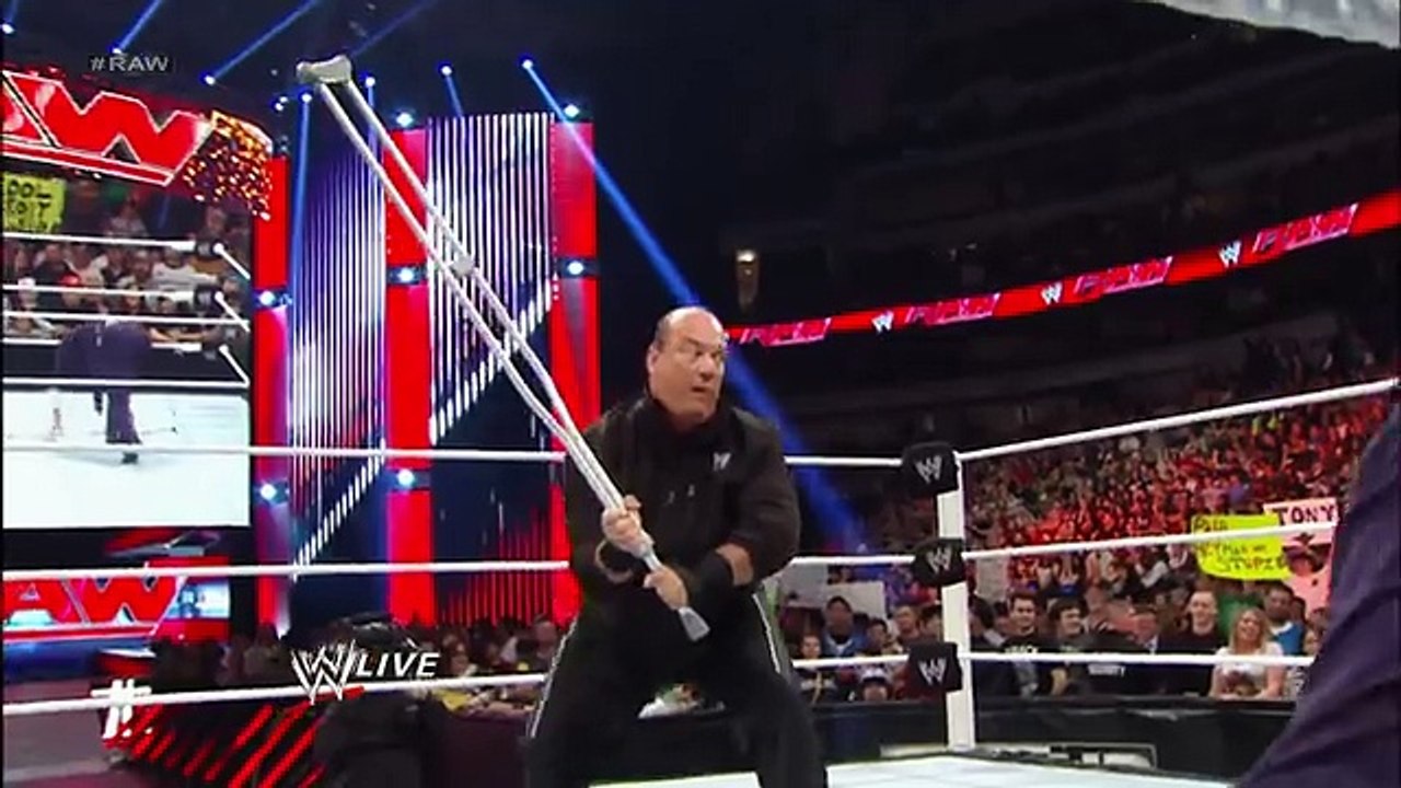 WWE Triple H and Brock Lesnar get involved in a fight between Mr. McMahon and Paul Heyman