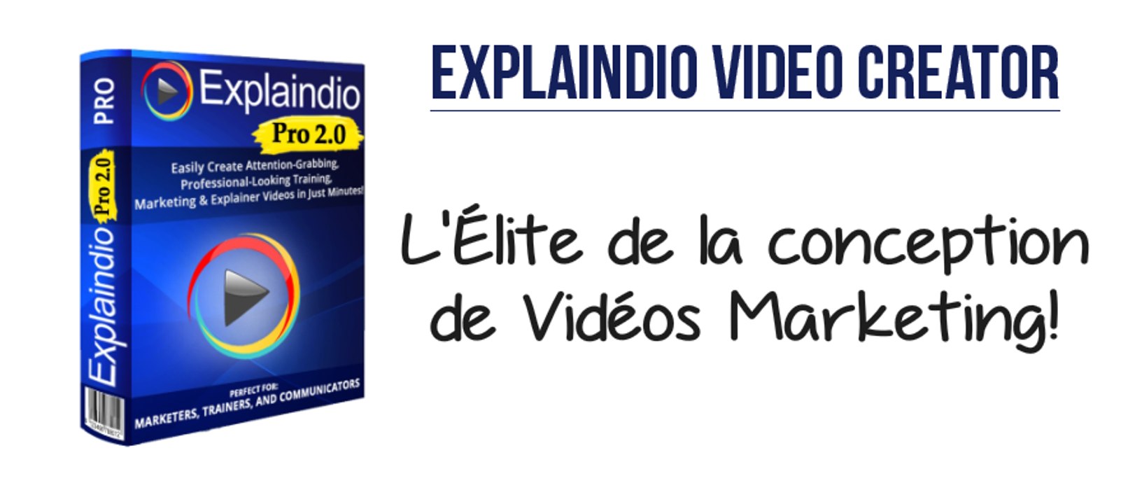  EXPLAINDIO VIDEO CREATOR  : Le logiciel des web marketeurs