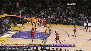 Clippers @ Lakers - Baron Davis Elbows Pau Gasol 01.15.10