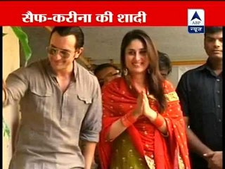 Watch: Saif, Kareena's first public appearance after marriage
