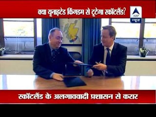 UK signs deal on Scotland independence referendum